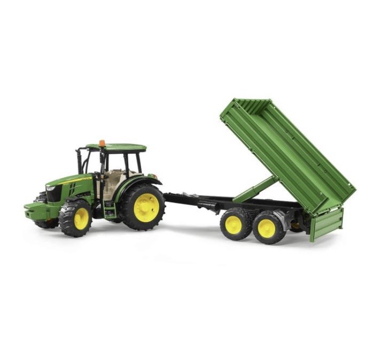 Bruder John Deere 5115M with Trailer - Scale 1/16 - Image 2