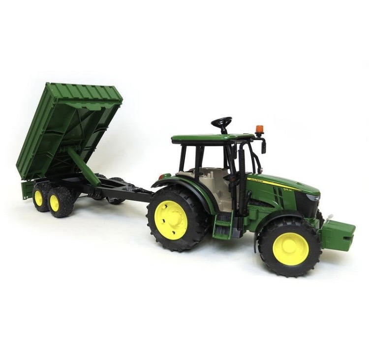 Bruder John Deere 5115M with Trailer - Scale 1/16 - Image 3
