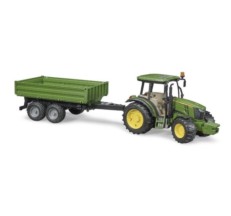 Bruder John Deere 5115M with Trailer - Scale 1/16 - Image 4