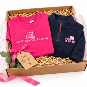 Little Farmer Pink & Navy Gift Set